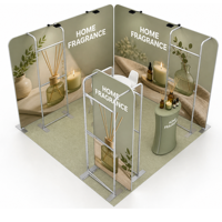 Stand d'exposition modulaire portable personnalisé pour parfums d'intérieur, avec étagères et comptoir, pour marque de bougies