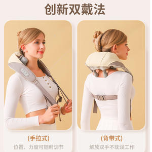 Masajeador de Cuello Multifuncional Transfronterizo con Calor, Recargable por USB, para Alivio del Trapecio y Hombros - Product Image 1