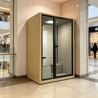 UNIBOOTH Cabine de réunion insonorisée 30 dB, ignifuge ISO 23351, à assemblage rapide, personnalisable pour usine et salle de réunion