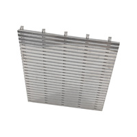 Panel Filter Kawat Saringan Johnson SS304 316L, Kawat Baja Tahan Karat Model Flat Wedge untuk Filtrasi Cairan