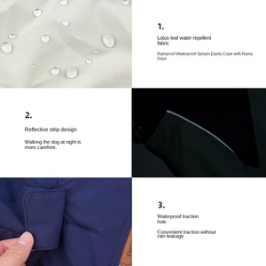 छोटे और मध्यम आकार के कुत्ते पालतू वर्षाकोट वाटरप्रूफ वाटरप्रूफ आउटडोर शेल हुड सरल शैली पॉलिएस्टर और बिल्लियों के लिए कपड़े - Product Image 5