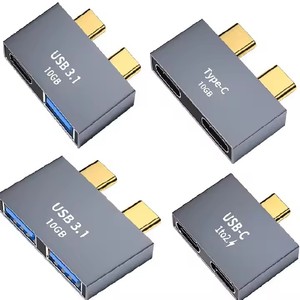 10gbps Usb3.1 Tipo <span class=keywords><strong>C</strong></span> a Dual 2 X <span class=keywords><strong>Usb</strong></span>-<span class=keywords><strong>C</strong></span> 2 * Puertos <span class=keywords><strong>Usb</strong></span> Divisor Hub Convertidor de datos de carga Adaptador Conector para <span class=keywords><strong>Macbook</strong></span> - Product Image 1