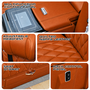 Sofá Cama Trasero de Lujo para Van de <span class=keywords><strong>9</strong></span> Asientos, Silla Reclinable Eléctrica con Masaje, Mesa Plegable, Asiento Tipo Camper - Product Image 4