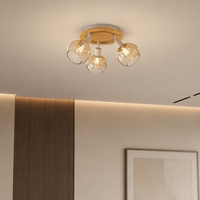 Spot LED de plafond sur rail en aluminium avec abat-jour en verre dégradé, design moderne et créatif, réglable, pour salon