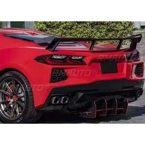 Para Chevrolet Corvette C8, Difusor de Parachoques Trasero de Fibra de Carbono Real, Pieza de Modificación, Protector de Parachoques - Product Image 4