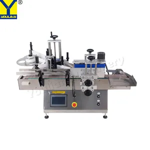 MT-130 Volautomatische Horizontale Verpakking Label Applicator Ronde Fles Sticker Labeling Machine