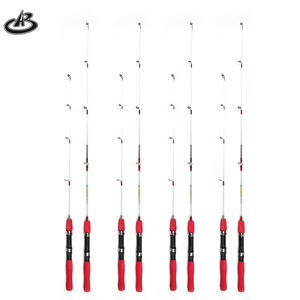 60cm-100cm安い淡水超軽量グラスファイバー2固体泡グリップ冬の氷釣りロッド - Product Image 1