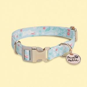 Collar de Perro de Algodón Estampado de Diseño Moderno, Elegante y Lujoso, Talla M, Suave, Duradero, con Cierre de Hebilla Ajustable, Personalizado - Product Image 1