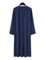 Turbans en polyester pour hommes du Moyen-Orient, style marocain, manches longues, brodés, faits à la main, boutonnés, cadeau festif, thawb arabe de prière