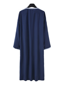 Turbanti in Poliestere per Uomo Stile Mediorientale, Maniche Lunghe Ricamate a Mano con Bottoni, Regalo Festivo, Thawb Arabo da Preghiera - Product Image 5