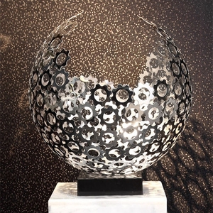 S032 Lớn Thép Không Gỉ Điêu Khắc Tùy Chỉnh Gương Vòng Phoenix Cá Voi Hình <span class=keywords><strong>Ribbon</strong></span> Công Viên Thương Mại Đường Phố Trang Trí Điêu Khắc - Product Image 1