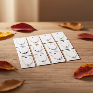 Bracciale con stella a cinque punte in cristallo con perline, 12 pezzi, colori assortiti, gioielli di moda fatti a mano in acciaio inossidabile - Product Image 3