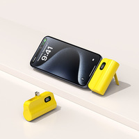 Banque d'alimentation mobile mini 5000mAh avec câble intégré à double tête, affichage LED, banque d'alimentation avec support de téléphone portable