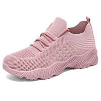 Chaussures de sport respirantes en maille pour femmes, légères, à lacets, avec plateforme amortissante, chaussures de course décontractées, baskets en maille, personnalisables OEM ODM