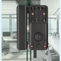 Tuya Wifi cerradura remota Control electrónico Digital puerta corredera de vidrio cerradura inteligente llave de tarjeta huella digital cerradura de puerta de vidrio inteligente