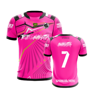 Nouveau Maillot Personnalisé de Qualité Unisexe Maillot de Football d'Équipe 100% Polyester Anti-Bactérien à Manches Courtes - Product Image 1