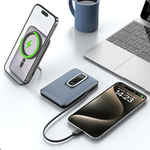 เวสดาร์ 15W <span class=keywords><strong>แบ</strong></span><span class=keywords><strong>ต</strong></span>สำรองแม่เหล็กไร้สาย 5000mAh เครื่องชาร์จพกพาพร้อมสาย USB C และขาตั้ง <span class=keywords><strong>ชาร์จ</strong></span>เร็ว 22.5W สำหรับสมาร์ทโฟน - Product Image 6