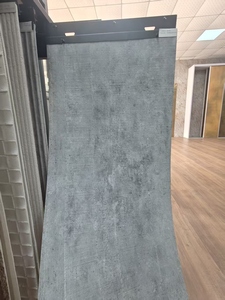 Carrelage en porcelaine flexible à texture béton moulé bois, gris <span class=keywords><strong>ciment</strong></span>, pierre souple pour façade architecturale - Product Image 5