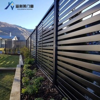 Panneaux de clôture horizontaux modernes en alliage d'aluminium et acier inoxydable pour la protection de la vie privée, résistants à la rouille, pour villa, balcon, escalier, hôtel, à monter soi-même