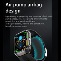 Montre Connectée Intelligente VS17 AMOLED ECG PPG avec Pompe à Air et Coussin Gonflable, Mesure Réelle et Précise de la Tension Artérielle, Suivi de Santé et Podomètre
