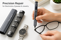 Kit de tournevis électrique sans fil professionnel 62-en-1 avec embouts magnétiques pour réparation de téléphones, montres, ordinateurs portables et projets de bricolage (DIY)