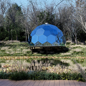 Tente dôme sphérique en verre moderne de luxe de diamètre quatre saisons étanche hôtel restaurant usage domestique construction basée sur un - Product Image 3
