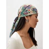 Bandana carré élégant en satin style français pour femme, effet soie, cravate, accessoire de mode pour cheveux