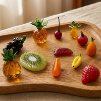 Figurines de fruits en verre soufflé à la main de Murano : pomme, fraise, raisin – Mini-ornements en verre artistique pour la décoration intérieure, cadeau, vente en gros