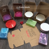Caja de Jabón Ecológica de Papel Kraft con Ventana Personalizada, Empaque de Papel Marrón Natural para Regalos Artesanales, Cosméticos, Cuidado Personal y Artículos de Seda