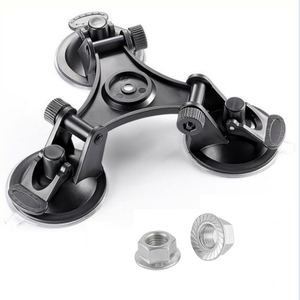 Support de fixation à ventouse triple pour caméra d'<span class=keywords><strong>action</strong></span> sur pare-brise de voiture pour GoPro Hero 13 12 Insta360 X5 X4 DJI <span class=keywords><strong>Action</strong></span> 6 5Pro 4 3 - Product Image 2