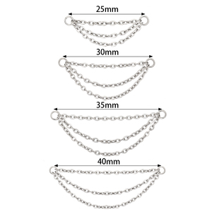 โซ่เจาะร่างกายเครื่องประดับไทเทเนียมสองชั้น - Product Image 6