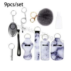 Portachiavi con supporto per lucidalabbra in Neoprene con stampa a sublimazione personalizzata con set di portachiavi in Neoprene per autodifesa - Product Image 2