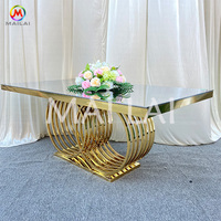 Base Anneau Dorée en Acier Inoxydable Nouveau Design Moderne Luxe pour Table de Salle à Manger et Mariage