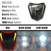 Pour KTM EXC EXC-F Xc-W Enduro Dirt Pit Bikes DRL Moto Moto Accessoires Faro Phare LED Phare Head Light Spotlight