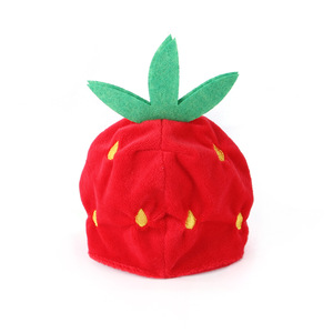 Gorro de Fresa para Perro y Gato, Gorros para Mascotas, Orejeras Cálidas para Perros, Protección Auditiva, Envoltura para la Cabeza, Gorro Divertido de Fresa para Gatos, Halloween - Product Image 5