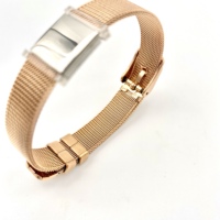 Bracelets de mode en caoutchouc souple pour hommes et femmes, barre en acier inoxydable