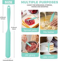 Spatule en silicone résistante à la chaleur, de qualité alimentaire, lavable au lave-vaisselle, résistante au four, longue spatule pour la pâtisserie, le mélange de gâteaux, le beurre, la confiture