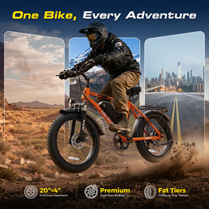 1000w 20" Fat Tire Removable 48v 13ah Battery 60miles Led Headlight Tail Light Usa Fast Shipping M20-1 20 Inch Fat Tire - Product Image 6