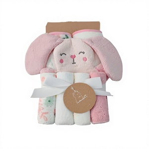 Ensemble <span class=keywords><strong>de</strong></span> 7 serviettes <span class=keywords><strong>de</strong></span> <span class=keywords><strong>bain</strong></span> pour <span class=keywords><strong>bébé</strong></span> |   <span class=keywords><strong>Serviette</strong></span> à capuche brodée en microfibre SugarHome + <span class=keywords><strong>Serviette</strong></span> pour le visage + Gants pour nouveau-né et tout-petit - Product Image 2