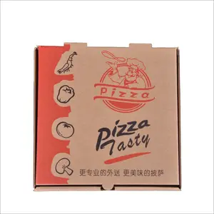 Großhandel Pizza Box Paket Karton Lieferant Custom Design Gedruckte Verpackung Bulk Günstige Pizza Boxen mit Ihrem eigenen Logo