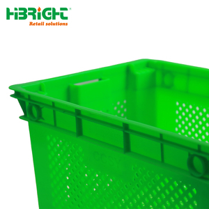 Heavy Duty <b>Plastic</b> Logistics <b>Crate</b> Durable Mesh Turnover Box with Handles for Supermarket Fresh Vegetable Delivery - Product Image 6