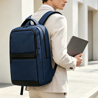Sac à dos pour ordinateur portable écologique avec port de charge USB pour hommes et femmes, 15,6 pouces, résistant aux chocs, en Oxford, pour les voyages et le travail