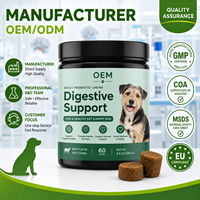 Probiotiques pour animaux de compagnie à saveur de poulet sans céréales, haute teneur en protéines, marque privée OEM, complément alimentaire pour la santé digestive des chiens et des chats, stimulant immunitaire
