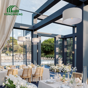 Customized Hot-Dip Galvanized Steel Frame Flat Roof Glass Sunroom Wedding Event Garden Greenhouse Commercial <strong>Pergola</strong> Outdoor - Product Image 4