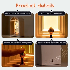 Nordic LED <b>Touch</b> Lamp <b>Bedside</b> Night <b>Light</b> Creative Gift Kid Bluetooth Audio Desktop <b>Light</b> Wireless Music Player Table Lamp Decor - Product Image 6