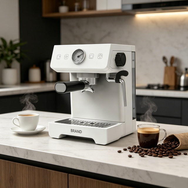 Espresso Coffee Maker with Constant Pressure and Flow