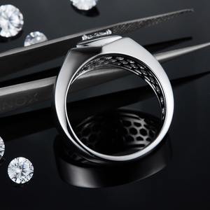 Zanlong 14444 Anillo de moissanita personalizable para hombre 925 Plata D Color VVS Clarity Cut Hiphop <span class=keywords><strong>Wedding</strong></span> Band Ideas de joyería para - Product Image 4