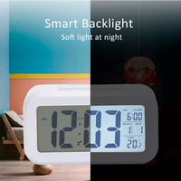 Relojes de mesa digitales LCD inteligentes EMAF, artículos de decoración para habitación, reloj de escritorio, decoración para hogares, termómetros, reloj despertador de escritorio para el hogar