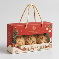 Boîtes d'emballage en carton pour pâtisserie, desserts et gâteaux, personnalisées avec logo, qualité alimentaire, luxe, pour biscuits, avec poignée, vente en gros
