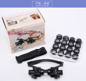 SKYWAY Multifunctional <strong>Watch</strong> <strong>Repair</strong> 2.5X 4X 6X 8X 10X 15X 20X 25X Eye Lens Led Light Headband <strong>Magnifying</strong> Eye Glasses - Product Image 6